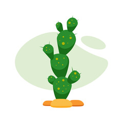 cactus isolated illustration. cactus flat icon on white background. cactus clipart.
