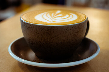 cup of oat milk cappuccino