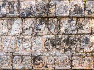  bas relief in Tzompantli 