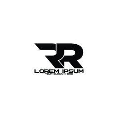 Letter RR simple logo design vector