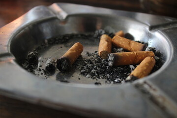 cigarettes and butts that have been wasted