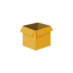 box isolated illustration. box flat icon on white background. box clipart.