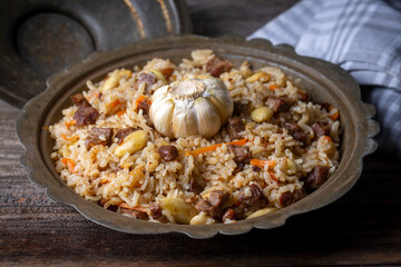 Traditional delicacies, Uzbek pilaf (Turkish name; Ozbek pilavi)