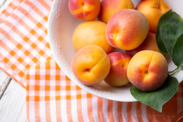 Fresh organic delicious apricot fruit