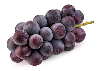 Sweet Kyoho Grape isolated on white, Black Wine grape isolated on white background With clipping path.
