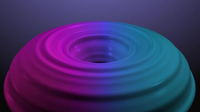 Three-dimensional circle infinitely changes the shape of the liquid texture