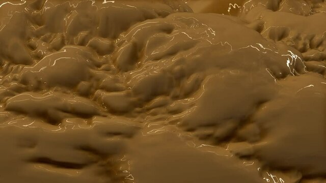 High quality chocolate liquid boils