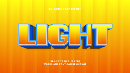 Light editable text effect in simple and elegant text style