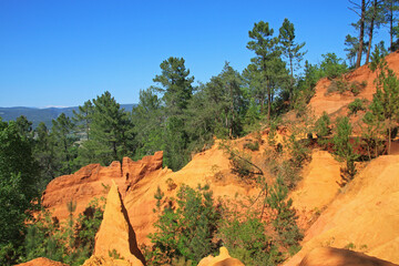 Les carrières d'œuvre de Roussillon, Vaucluse, France