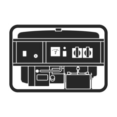 Generator vector icon.Black vector icon isolated on white background generator.