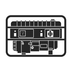 Generator vector icon.Black vector icon isolated on white background generator.