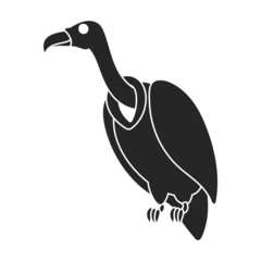 Vulture bird vector icon.Black vector icon isolated on white background vulture bird.