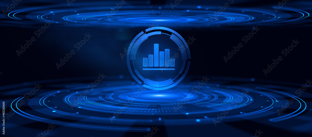 Poster analysis business intelligence analytics bi financial data processing.