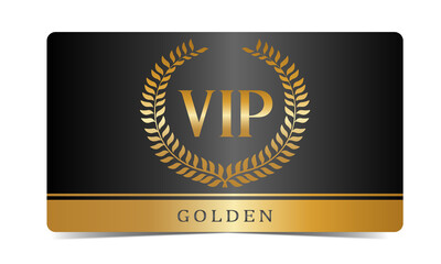 Gold VIP card, invitation template.