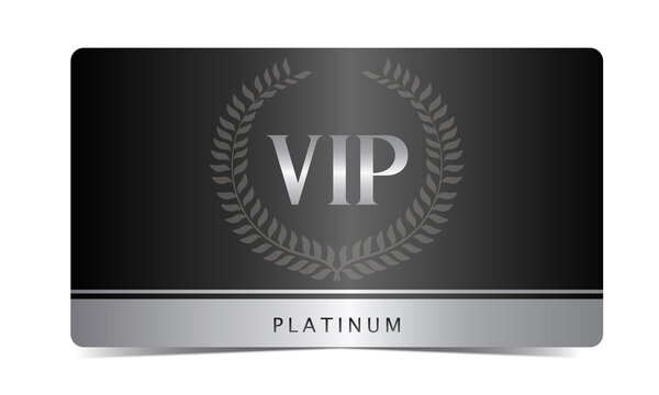 Platinum, silver VIP card, invitation template.