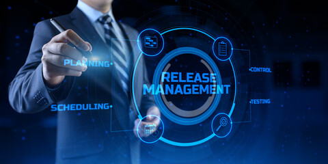 Fototapeta na wymiar Release management software development and testing concept.