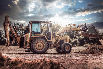 Bagger bei der Arbeit