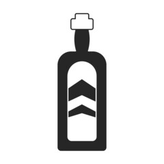 Bottle whiskey vector icon.Black vector icon isolated on white background bottle whiskey.