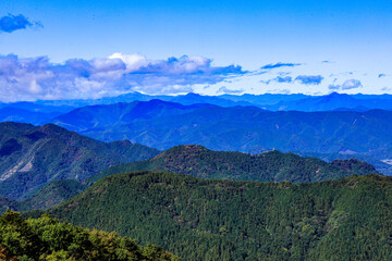 mountain landscape with blue sky