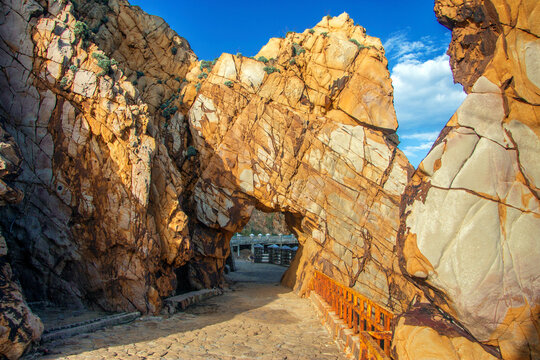 Rocks on the seashore of Tabarca, Tunisia
