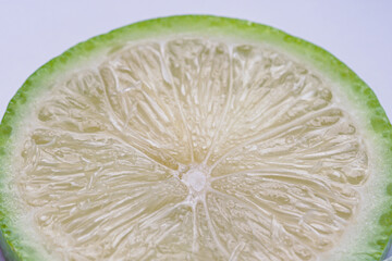 slices of orange, lemon and lime, isolated on color background