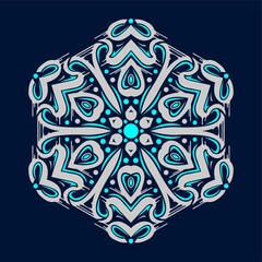 Modern mandala art vector design with a beautiful mix of colors, suitable for all advertising design needs, both for business card designs, banners, brochures and others. EPS format files