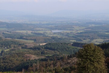landscape in the mountains in Burgundy, Mont Beuvray 