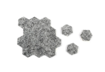 Adhesive felt pads floor protectors, felt stickers isolated