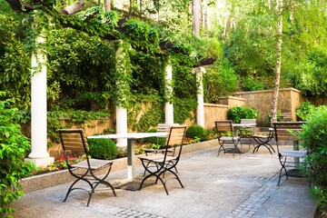 Picture of verandah with modern garden furniture