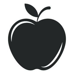 Apple shape icon. Fruit silhouette symbol logo. Vector illustration image. Isolated on white background.