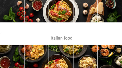 Collage of pastas