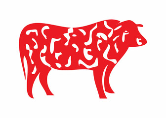 Wagyu or premium steak restaurant logo design icon