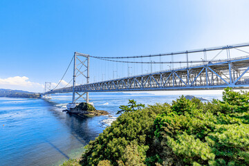 千畳敷から見た大鳴門橋　徳島県鳴門市　Naruto Bridge seen from the Senjojiki Tokushima-ken Naruto city