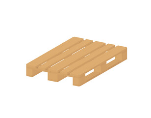 Vector classic industrial Euro pallets 800x1200mm. Isolated on white background. 
