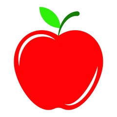 Apple shape icon. Fruit silhouette symbol logo. Vector illustration image. Isolated on white background.