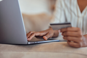 Adult woman, checking her credit score.