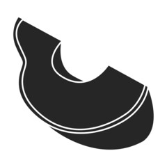 Slice avocado vector icon.Black vector icon isolated on white background slice avocado.