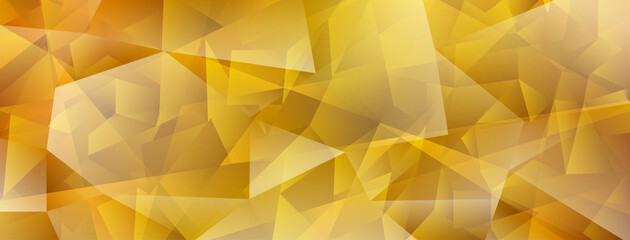 Abstract crystal background with highlights and refracting of light in yellow colors