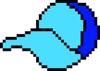 Fototapeta premium Cap pixel art vector illustration.