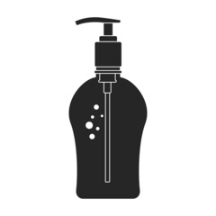 Antisepticl iquid soap vector icon.Black vector icon isolated on white background antiseptic liquid soap.