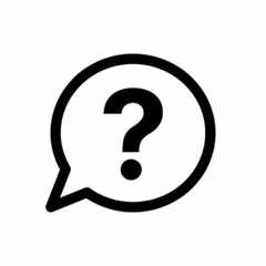 Question mark bubble FAQ icon vector