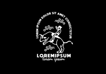 Wild Rodeo line art illustration