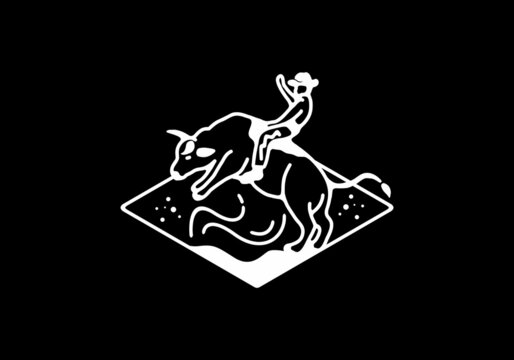 recommend clip art: Wild Rodeo line art illustration