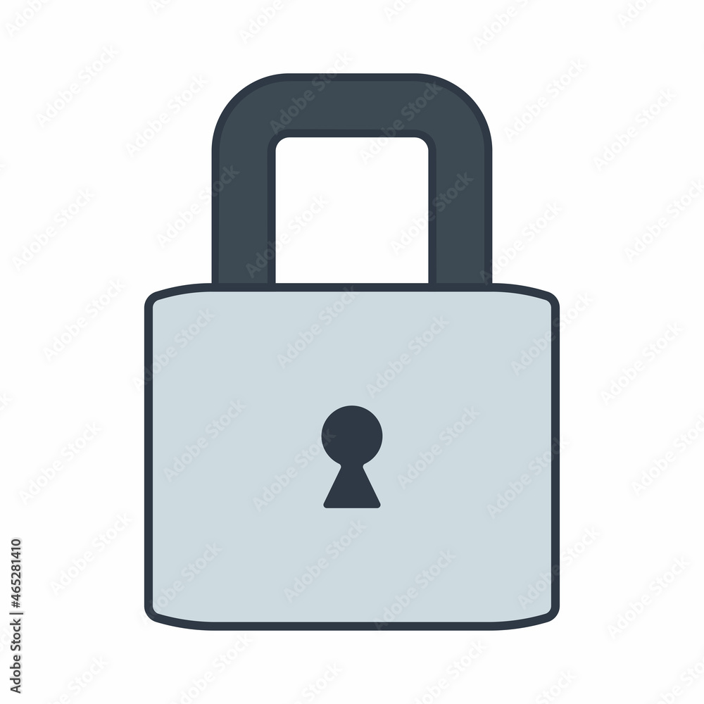 Poster lock icon. password security sign. closed padlock. template design for web banner and mobile app, in