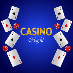 Casino vip luxury gambling game with vector playing cards