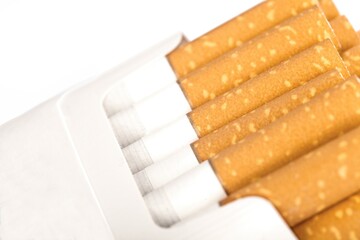 Open pack of cigarettes