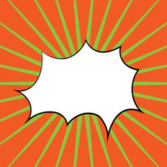 Comic speech bubbles with rays