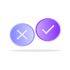 Assignment tasks icon. Speech bubbles with marks. 3d vector illustration.