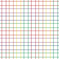 Rainbow Plaid Tartan Checkered Seamless Pattern