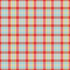 Rainbow Plaid Tartan Checkered Seamless Pattern